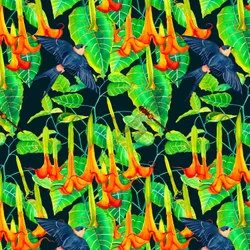 Angel Trumpets and Swallows